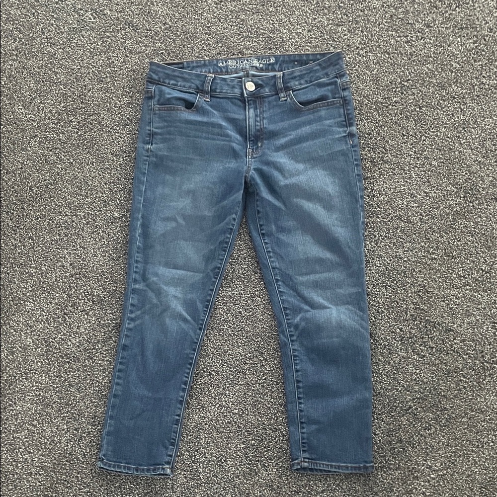 American Eagle Outfitters Dark Blue Ankle Jeans